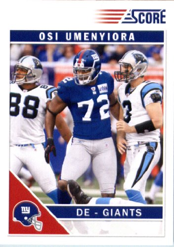 2011 Score Football Card # 195 Osi Umenyiora - New York Giants - NFL Trading Card In a Protective Screwdown Case!