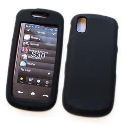 Samsung Instinct S30 M810 Silicone Skin Case, Black