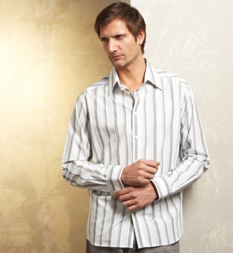 Big & Tall Autograph Long Sleeve Spring Stripe Shirt