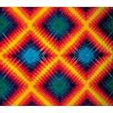 Diamonds Pattern Tie Dye Fabric Tapestry Wall Hanging