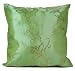 Emerald Green with Gold Flower Pattern Pillow Sham