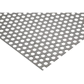 Mild Steel A36 Perforated Sheet Round Hole 0.06" x 0.375" x 0.5625" Cut to 12" x 48"