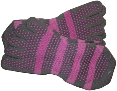 Yoga Toe Socks - Non Slip, Five Toe Ankle High (Pack of 2)