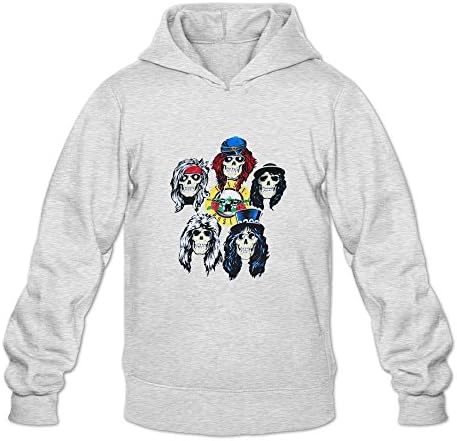 Men's Guns N Roses Long Sleeve Hoodies Sweatshirt Ash Size XXL By Xuruw