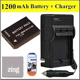 Panasonic Lumix Digital Camera Battery and AC/DC Battery Charger Kit Includes DMW-BCG10E Battery , Battery Charger , LCD Screen Protectors , Micro Fiber Cleaning Cloth