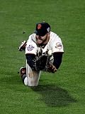 Texas Rangers v San Francisco Giants, Game 2: Cody Ross Photographic Poster Print by Jed Jacobsohn, 18x24