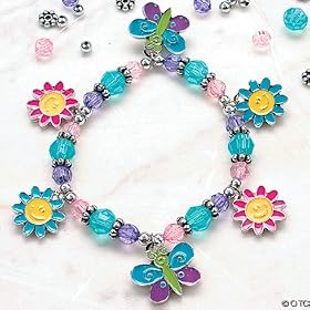 Butterfly & Daisy Charm Bracelet Craft (1 dz)
