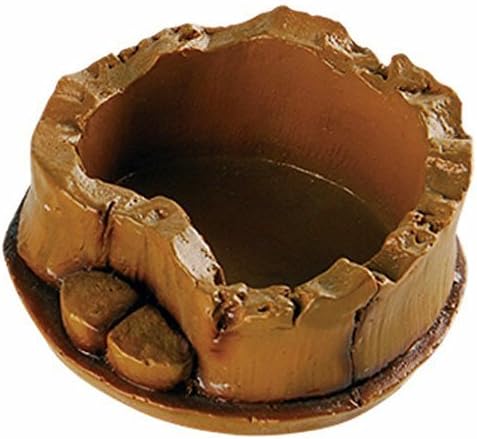 FP27669 Reptile Feeder Dish Bamboo Design 8.5 x 8.5 x 4cm