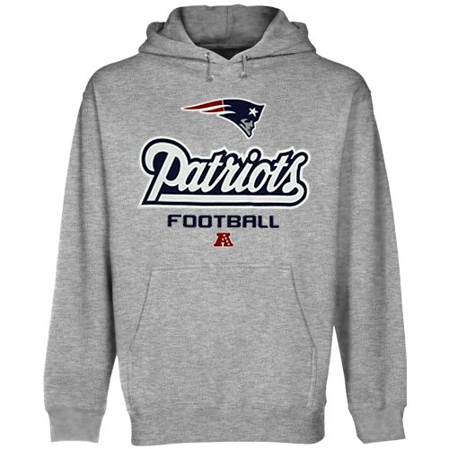 NFL New England Patriots Ash Critical Victory V Pullover Hoodie Sweatshirt