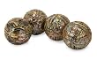 Set of 4 Multicolor Exotic Handcrafted Decorative Glass Balls 4.5"