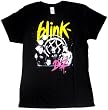 Blink 182 Paint Picture Group Black Juniors T-shirt