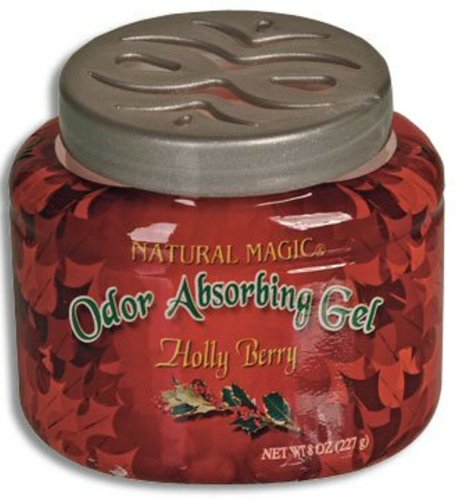 Magic American  Natural Magic Decorative Odor Absorbing Gels - Holly Berry  , 8-Ounce Jars (Pack of 12)