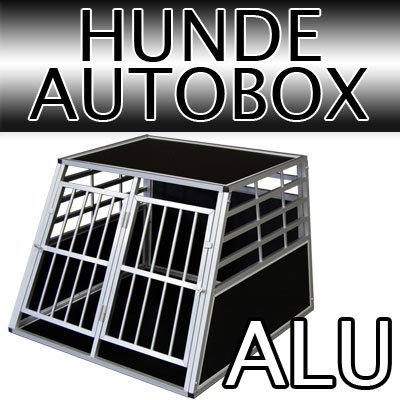 Aluminium-Hundebox Hundetransportbox Alu-Transportbox silver/black