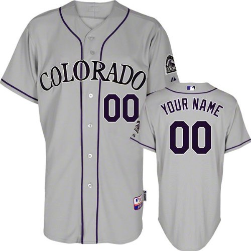 Colorado Rockies Majestic -Personalized With Your Name- Road Grey Authentic Cool Baseâ