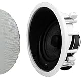 New 8" In Ceiling Surround Sound HD Home Theater Round Glass Fiber Angled Speaker TSS8A