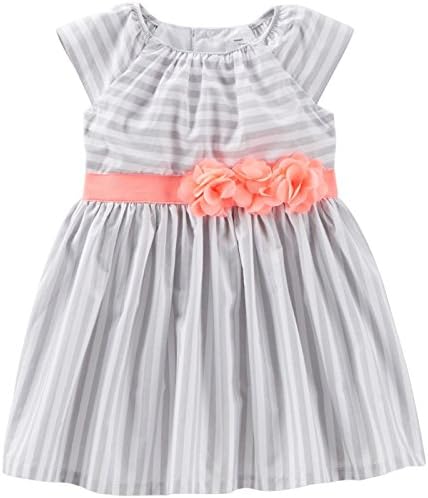 Carter's Baby Girls' Striped Dress (Baby) - White - 3 Months