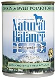 Natural Balance Canned Dog Food, Grain Free Limited Ingredient Diet Chicken and Sweet Potato Recipe, 12 x 13 Ounce Pack
