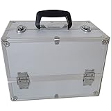 SRA Cases EN-AC-YA-001 Aluminum Hard Case with Fold Out Tray, 14.2 x 9 x 9.8", Silver