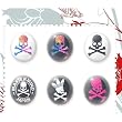6 Pieces Home Button Sticker for Iphone 4/4s, Ipad, Itouch - Skull