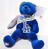 LA DODGERS OFFICIAL MLB TWO TONE 8IN SPECIAL FABRIC BASEBALL PLUSH TEDDY BEAR