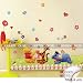 Modern House Winnie the Pooh Playing Hand Clapping Game removable Vinyl Mural Art Wall Sticker Decal