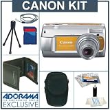 Canon Powershot A470 Digital Camera - Orange - Refurbished by Canon U.S.A. - with 2 GB SD Memory Card, Deluxe Carry Case, Mini Table Top Tripod, Neck Strap, Memory Card Wallet, Screen Protecters for LCD Screen, Cleaning Fluid with Cloth