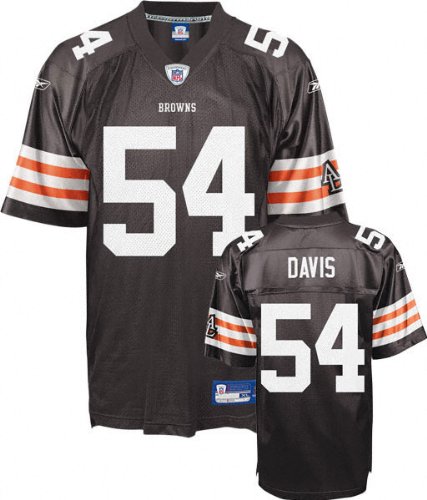 Andra Davis Youth Jersey: Reebok Brown Replica #54 Cleveland Browns Jersey