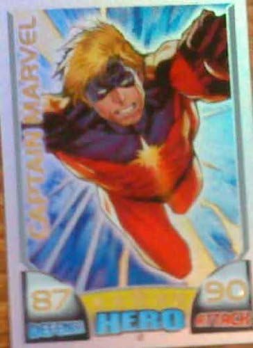 Marvel Hero Attax - Rainbow Foil Captain Marvel (Only 1 In Every 5 Packs) Mint