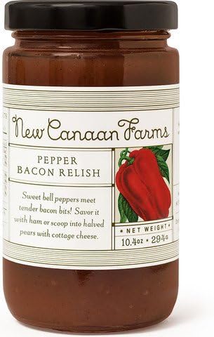 New Canaan Farms Jelly * Jam * Relish * Fruit Butter 9.8oz - 11oz Glass Jar (Pack of 3) Select Flavor Below (Pepper Bacon Relish 10.4oz)