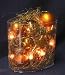Christmas Vase Oval with Lights, Balls, & Pine Cones (Copper)