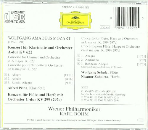 Cover image : Clarinet Concerto Kv622 / Flute Concerto Kv229