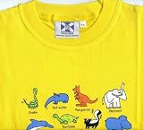 Short sleeve tee 'Animal' print yellow 2-3 years