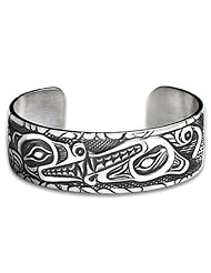 Sterling Silver Unity Northwest Coast Native American Bracelet. Made in USA.