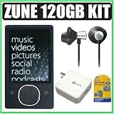 Microsoft Zune 120GB Black MP3 Player Deluxe Accessory Kit