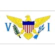 U.S. Virgin Islands Flag 3x5ft Nylon with Indoor Pole Hem and Fringe