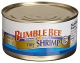 Bumble Bee Tiny Shrimp, 4-Ounce Cans (Pack of 12)