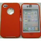 Body Armor for iphone 4 Defender Style Case(ORANGE/WHITE) BY SportyGigabite