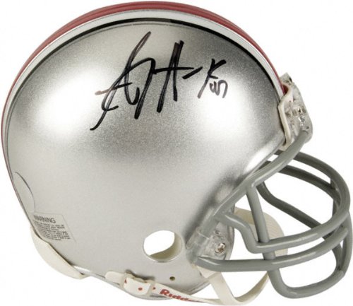 A.J. Hawk Ohio State Buckeyes Autographed Riddell Mini Helmet