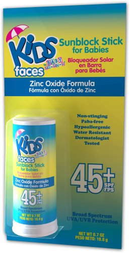 Baby Blanket Sunscreen Stick, SPF 45, 0.7 Ounce Stick (Pack of 4)