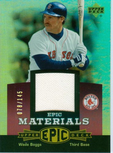 2006 Upper Deck Authentic Wade Boggs Game Worn Jersey Card