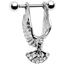 Clear Gem Eagle Bird Helix Cartilage Earring