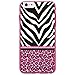 True Color Case Compatible with iPhone 6s Plus Case, Leopard & Lace on Zebra Slim Hybrid Hard Back + Soft TPU Bumper Protective Durable [True Protect Series] - Hot Pink