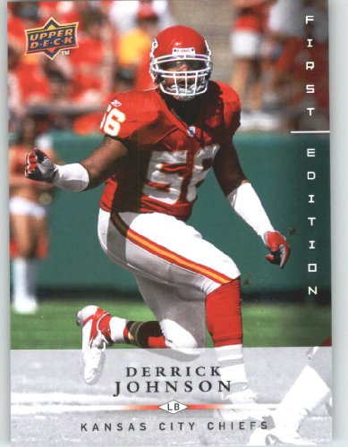 Derrick Johnson / Kansas City Chiefs / 2008 Upper Deck First Edition Football Card # 74 / NFL Football Trading Card in Screwdown!