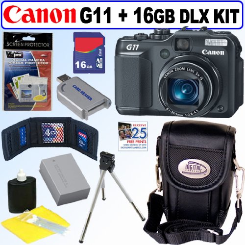 External hard drive:Canon PowerShot G11 10MP Digital Camera + 16GB Deluxe Accessory Kit