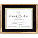 DAX Hardwood Document/Certificate Frame Antique Gold