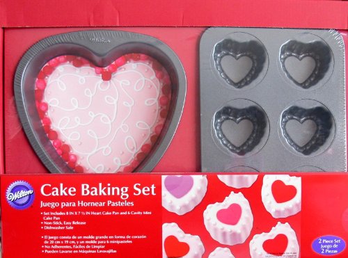 More image Wilton 2-Piece Valentine Cake Baking Pan Set