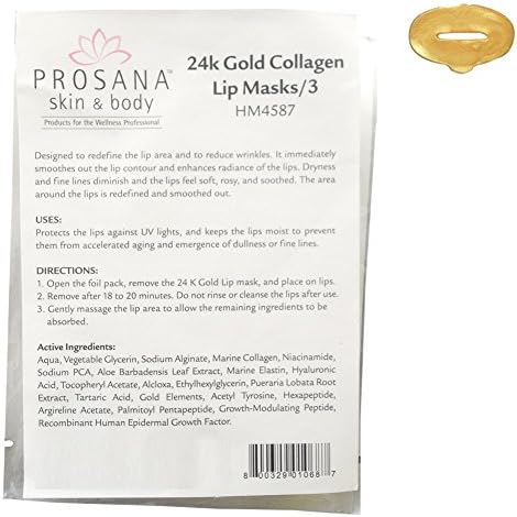 Prosana 24 Karat Gold Collagen Lip Mask 3 pc