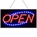 LED Neon Open Sign for Business: Electric Lighted Store Signs with Flashing Mode (19 x 10 inches, Model 2)