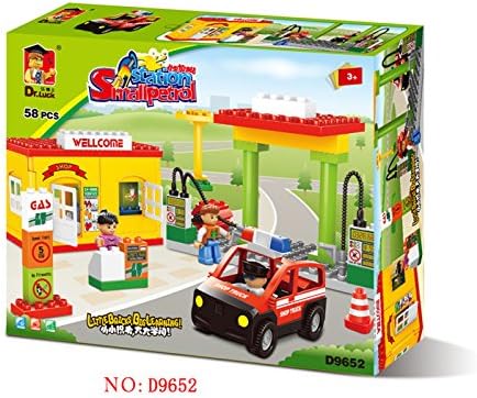 FireBeast Small Petrol Station Building Blocks 58 Pcs Set.Compatible with Lego parts, Best Toy, Great Gift!