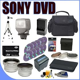 BigVALUEInc Accessory Saver Bundle for Sony Handycam DVD Camcorders DCRDVD100 DCRDVD200 w ...
